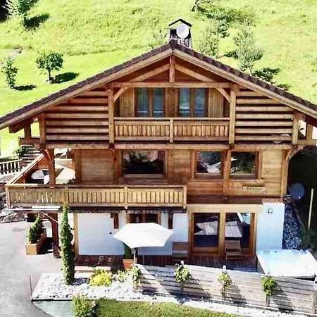 Androsace Appartement Dans Chalet Bois Avec Jacuzzi Privatif Terrasse Et Vue Montagne Les Villards-sur-Thones Luaran gambar
