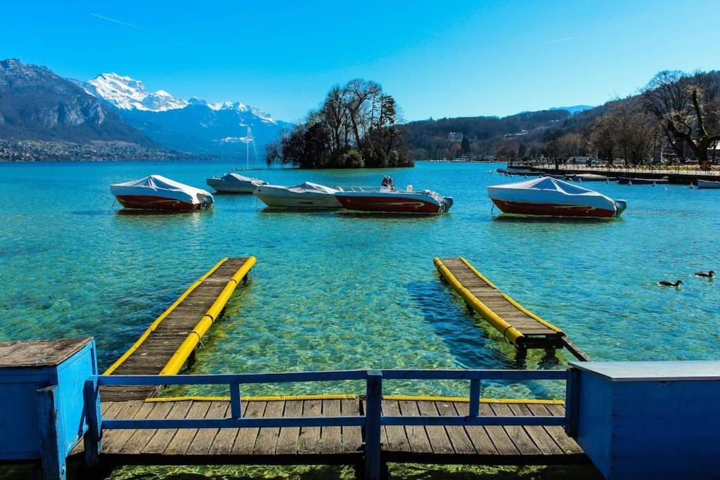 Androsace Appartement Dans Chalet Bois Avec Jacuzzi Privatif Terrasse Et Vue Montagne Les Villards-sur-Thones Luaran gambar